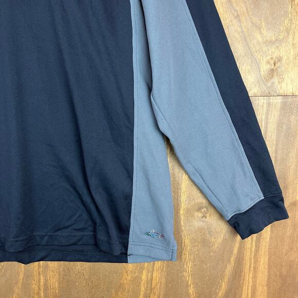 Greg Norman Mens Jacket Black Gray Golf 1/4 Zip Pullover Colorblock Large - Picture 5 of 13